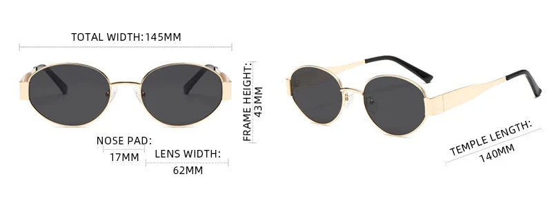 Luxury Oval Sunglasses